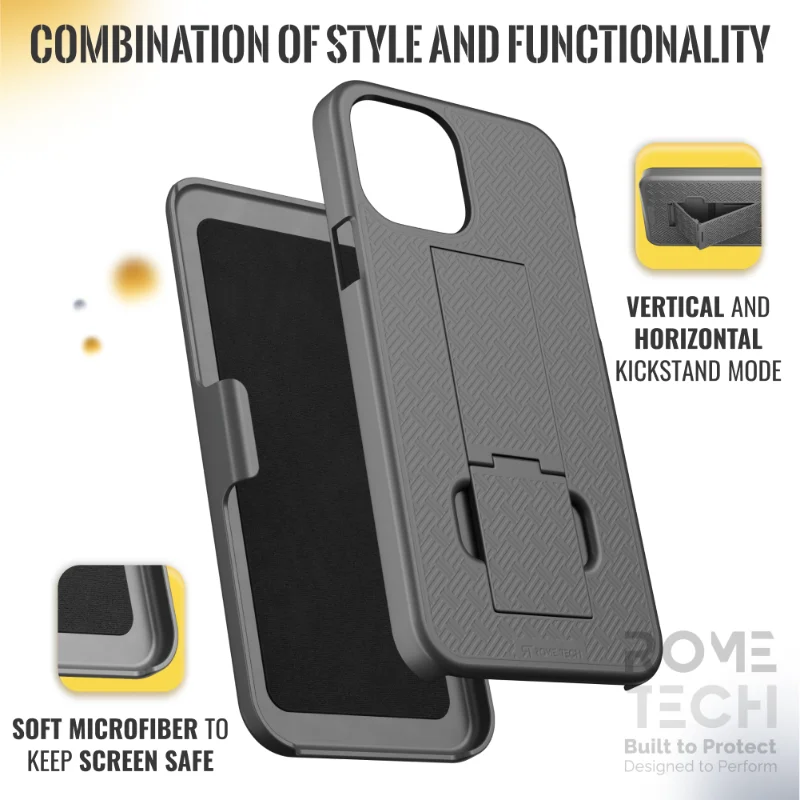 Apple iPhone 11 Pro Max 6.5 (2019) Rome Tech Shell Holster Combo Case Lightweight