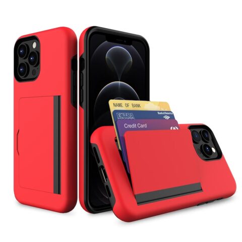 Apple iPhone 13 Pro Max Rome Tech Dual Layer Wallet Case Red 01