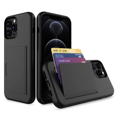 Apple iPhone 13 Pro Rome Tech Dual Layer Wallet Case Black 01