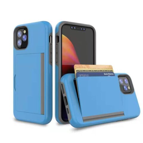 Apple iPhone 13 Rome Tech Dual Layer Wallet Case Blue 01