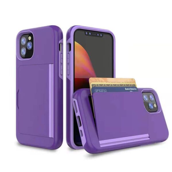 Apple iPhone 13 Rome Tech Dual Layer Wallet Case Purple 01