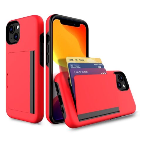 Apple iPhone 13 Rome Tech Dual Layer Wallet Case Red 01