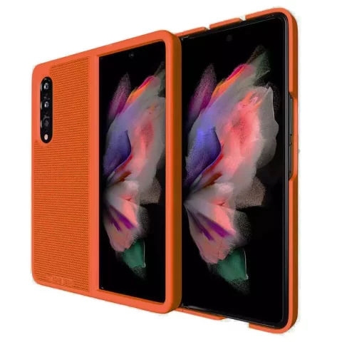 Galaxy z fold 3 case with belt clip orange