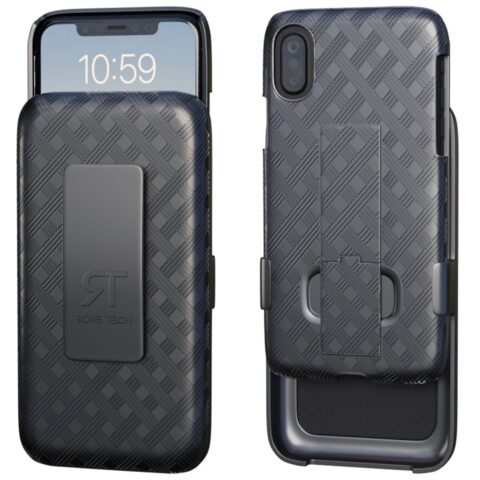 Iphone XR Rome Tech Shell Holster Combo Case Black 01 1