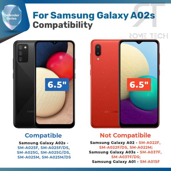 Samsung Galaxy A02s Rome Tech Defender Series Case Black 02