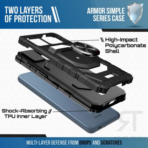 Samsung Galaxy A22 5G Rome Tech Armor Simple Case Black 03