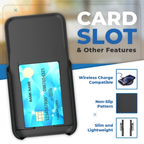 Samsung Galaxy A52 5G Rome Tech Card Slot Holster Case Black 05