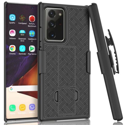 Samsung Galaxy Note 20 Rome Tech Shell Holster Combo Case Black 01