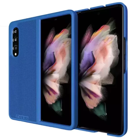 Samsung galaxy z fold 3 case with belt clip blue