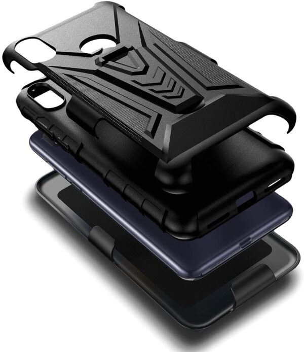 Alcatel Axel Rome Tech Dual Layer Shell Holster Case Black 02 e290533a 73fd 4569 b44f bf0b83b501f4