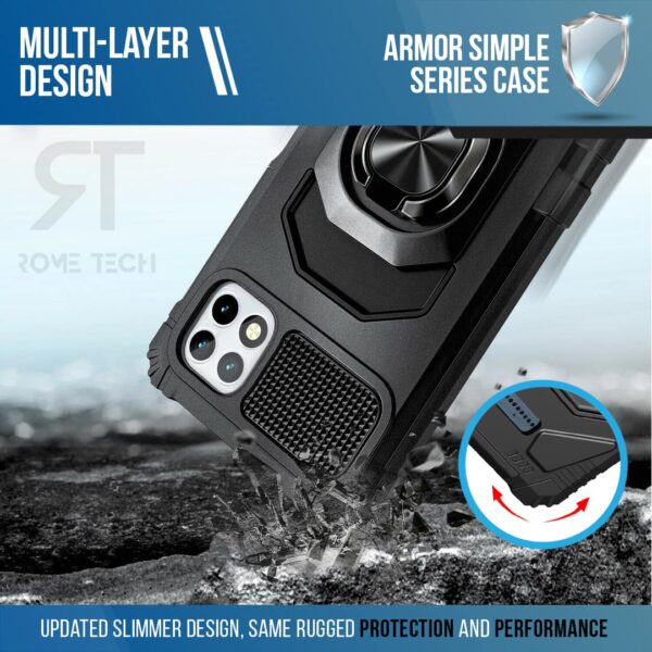 Boost Mobile Celero 5G Rome Tech Armor Simple Case Black 05