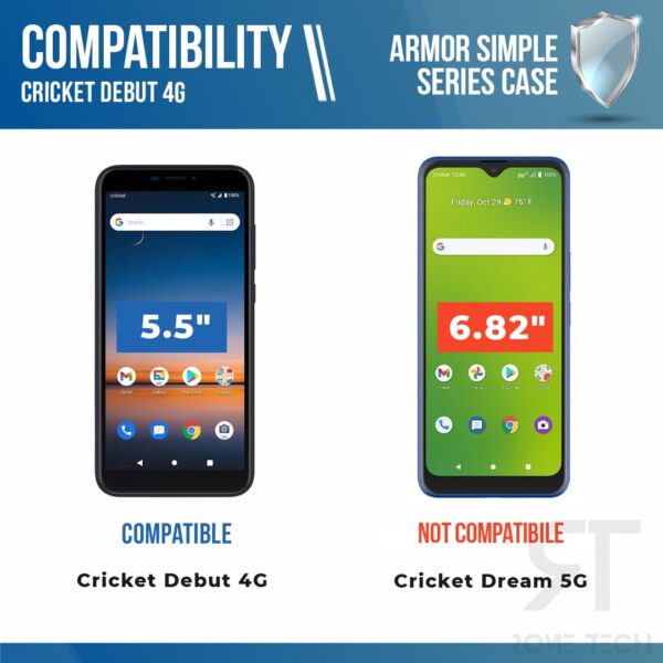 Cricket Debut 4G Rome Tech Dual Layer Holster Case Black 02