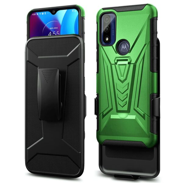 Motorola Moto G Pure Rome Tech Dual Layer Case Green 01