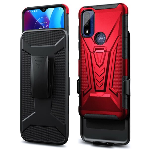 Motorola Moto G Pure Rome Tech Dual Layer Case Red 01
