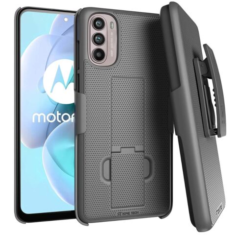 Motorola Moto G Stylus 4G Rome Tech Shell Holster Combo Case Black 01