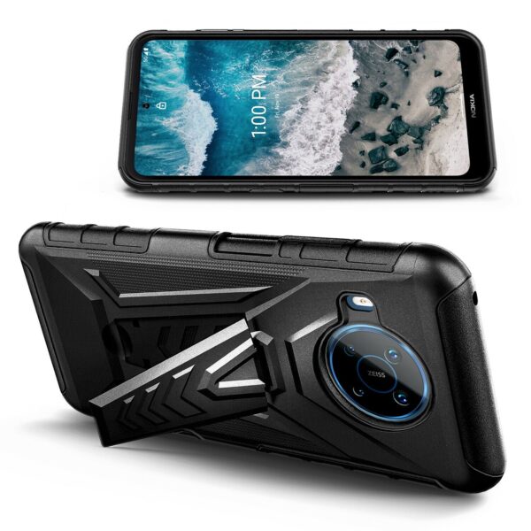 Nokia X100 Rome Tech Dual Layer Holster Case Black 02