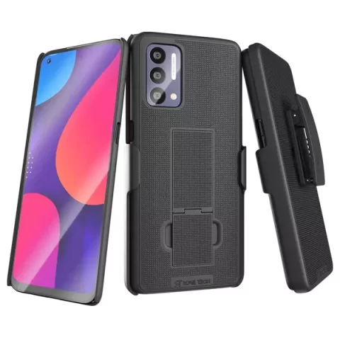 OnePlus Nord N200 5G Shell Holster Combo Case With Belt Clip Kickstand