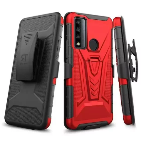 tcl 4x 5g case with kickstand Red