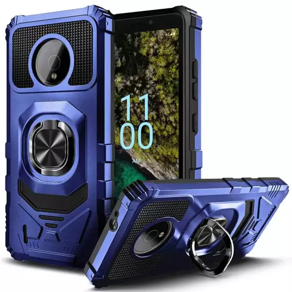 Armor Case with Ring Magnetic Mount Nokia C200 Blue