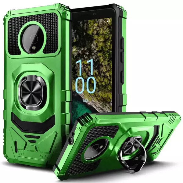 Armor Case with Ring Magnetic Mount Nokia C200 Grean