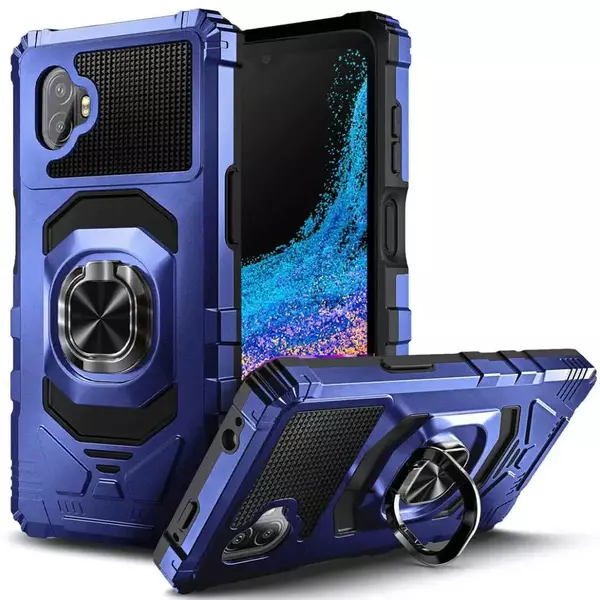 Armor Case with Ring Magnetic Mount for Samsung Galaxy Xcover 6 Pro Blue