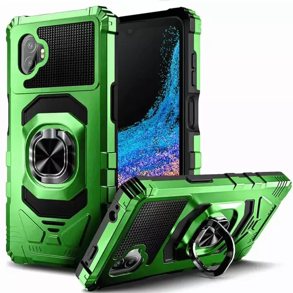 Armor Case with Ring Magnetic Mount for Samsung Galaxy Xcover 6 Pro Grean