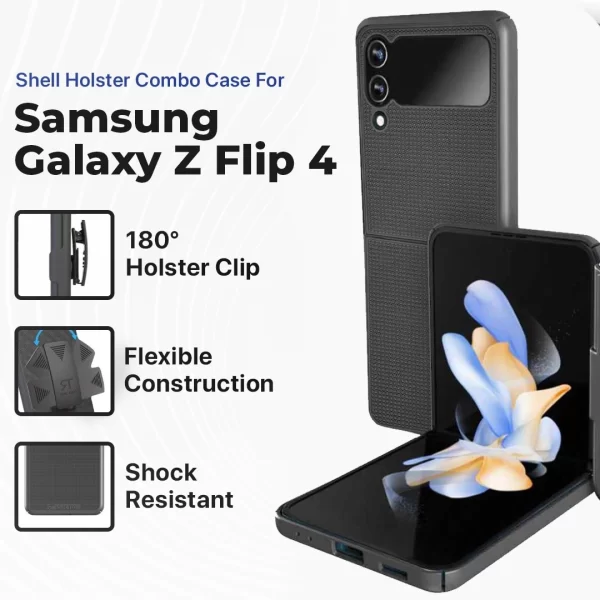 Rome Tech Samsung Galaxy Flip 4 Holster Phone Case With Belt Clip