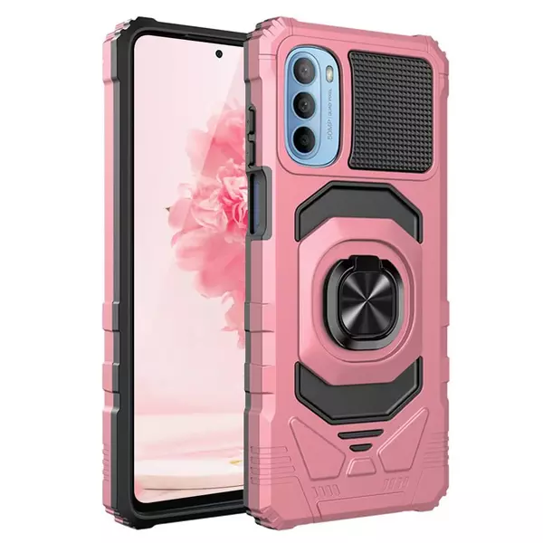 Armor Case with Ring Magnetic Mount for Nokia G400 5G Rose Gold