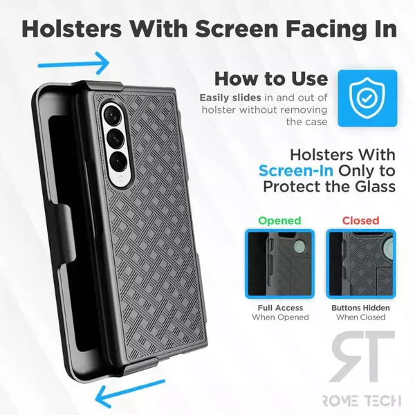 Samsung Galaxy Z Fold 4 Belt Clip Holster Case By Rome Tech Info 2