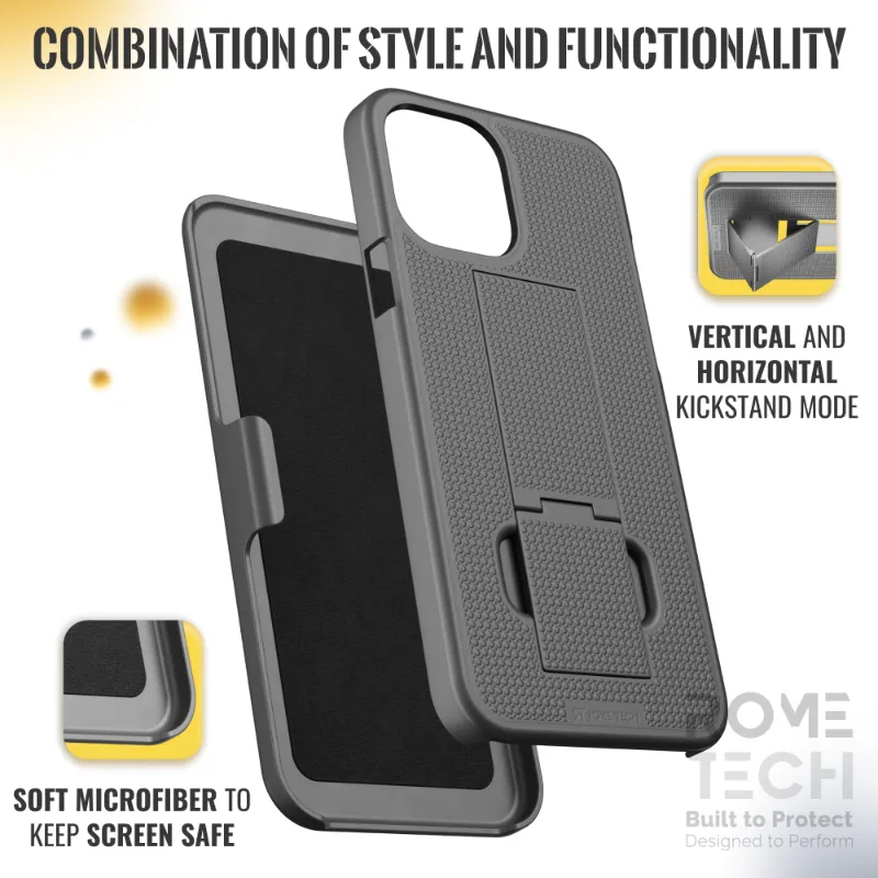 The Rome Tech holster set is an ultra slim iPhone 14 Black