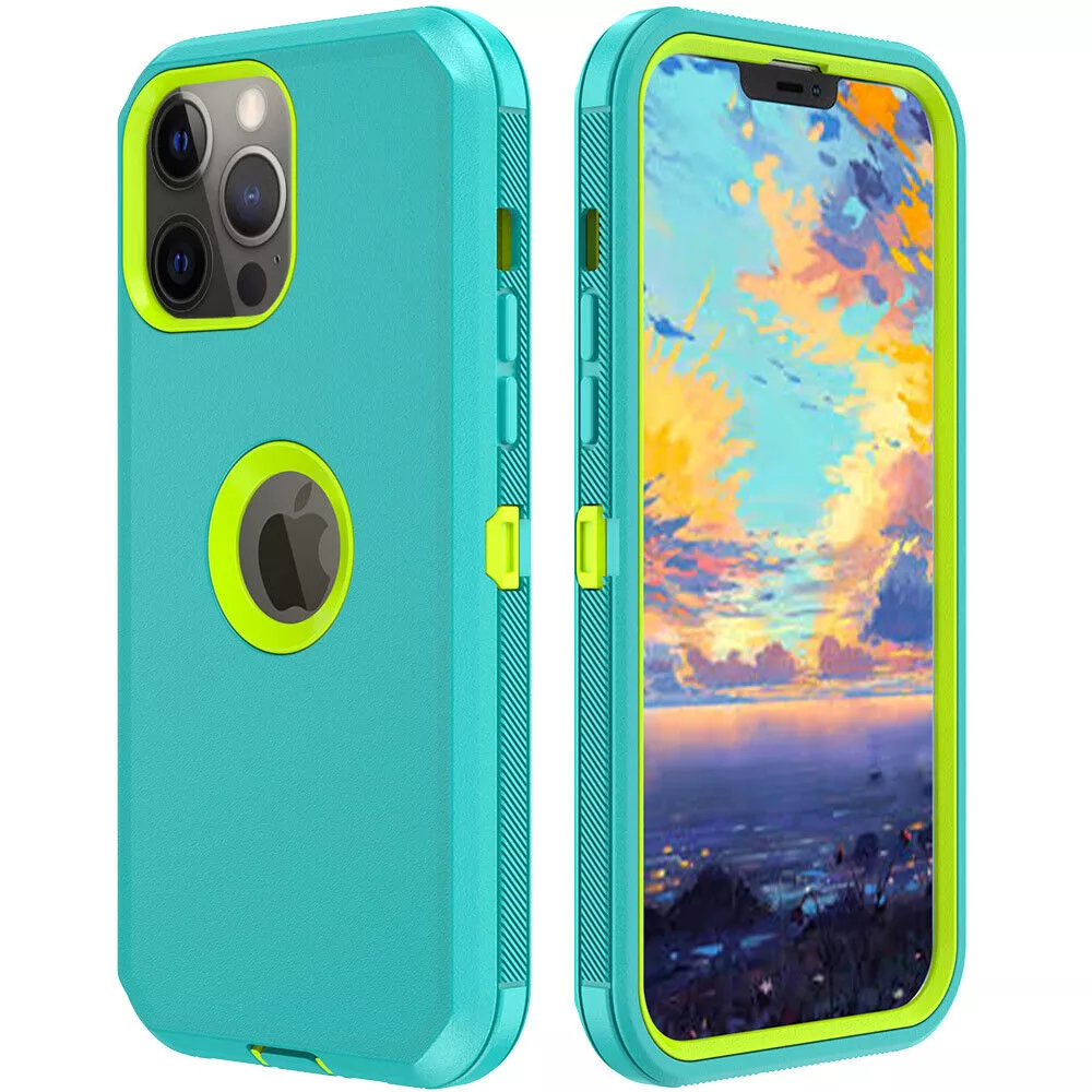 iPhone 13 Heavy Duty Phone Case Shockproof Cover GreenYellow