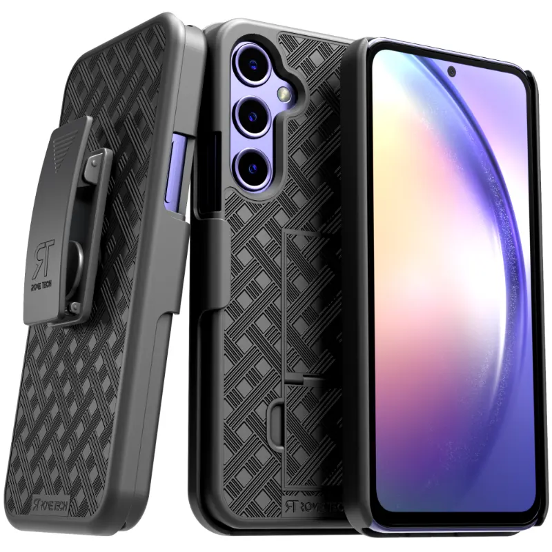 Rome Tech Samsung Galaxy A54 5G Shell Holster Combo Case With Belt Clip Black