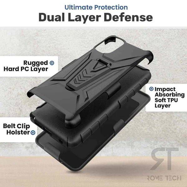 Dual Layer Holster Case for Apple iPhone 14 Pro 6.1 Rome Tech