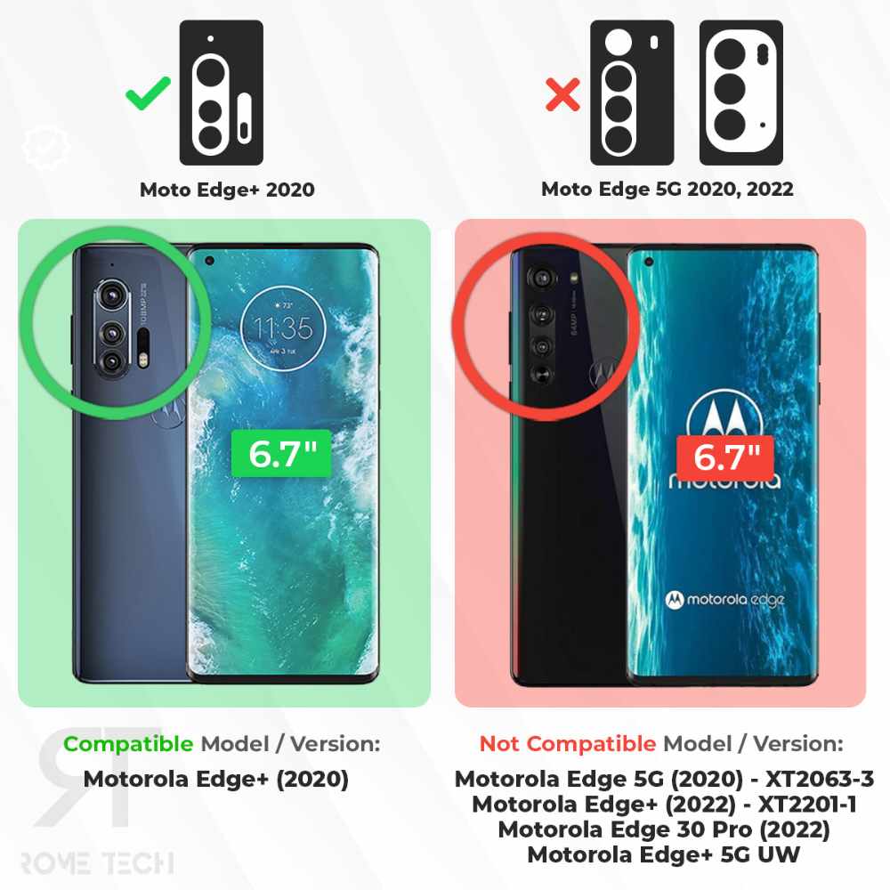 Motorola Moto Edge Plus Rome Tech Combo Case Black Lines