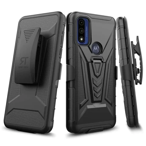 Motorola Moto G Play Rome Tech Dual Layer Holster Case Black