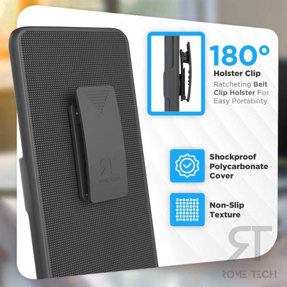 One Plus 10T Shell Holster Combo Case Black