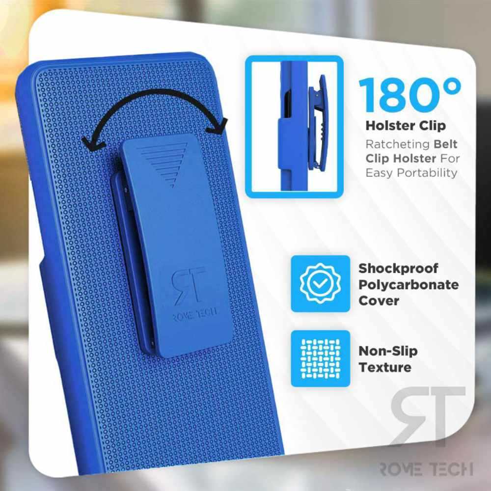 One Plus 10T Shell Holster Combo Case Blue