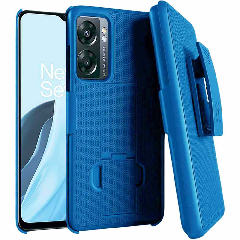 OnePlus Nord N300 5G Rome Tech Shell Holster Combo Case Blue