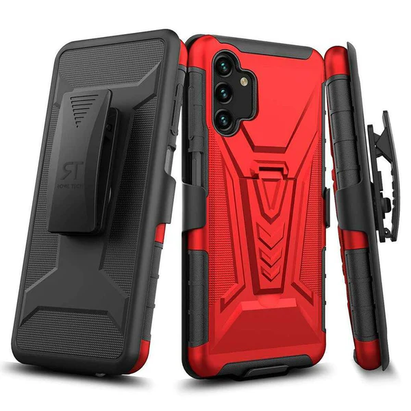 Samsung Galaxy A13 5G Rome Tech Dual Layer Holster Case Red