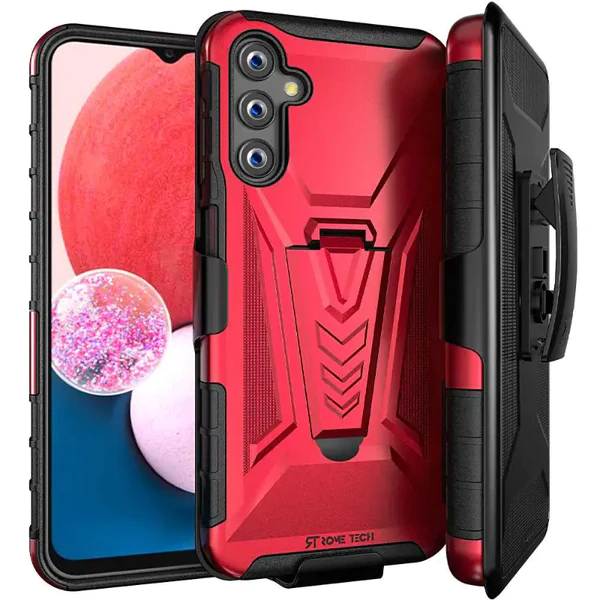 Samsung Galaxy A14 5G Rome Tech Dual Layer Holster Case Red