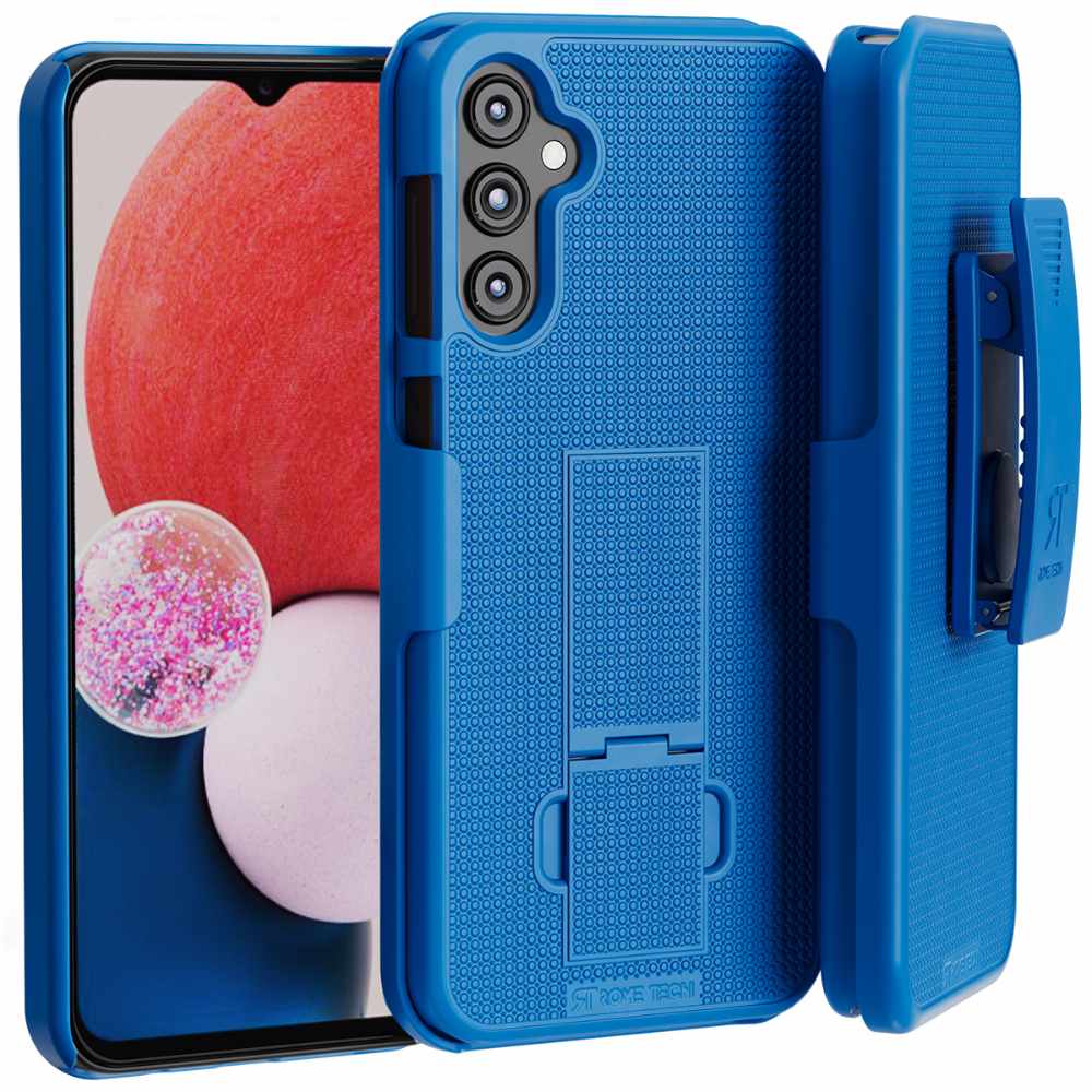 Samsung Galaxy A14 5G Rome Tech Shell Holster Combo Case Blue