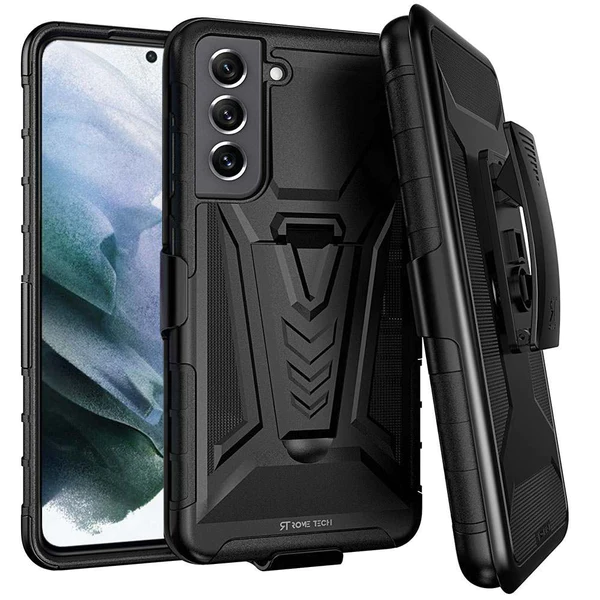 Dual Layer Holster Case for Samsung Galaxy S22 Plus Rome Tech Black