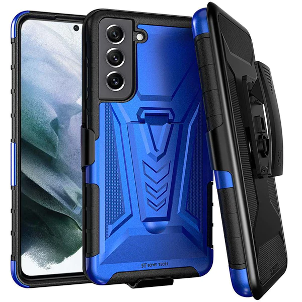 Dual Layer Holster Case for Samsung Galaxy S22 Rome Tech Blue