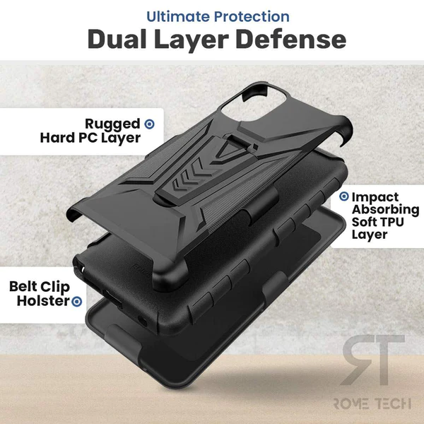 Rome Tech Holster Case for Samsung Galaxy S22 Ultra with Kickstand