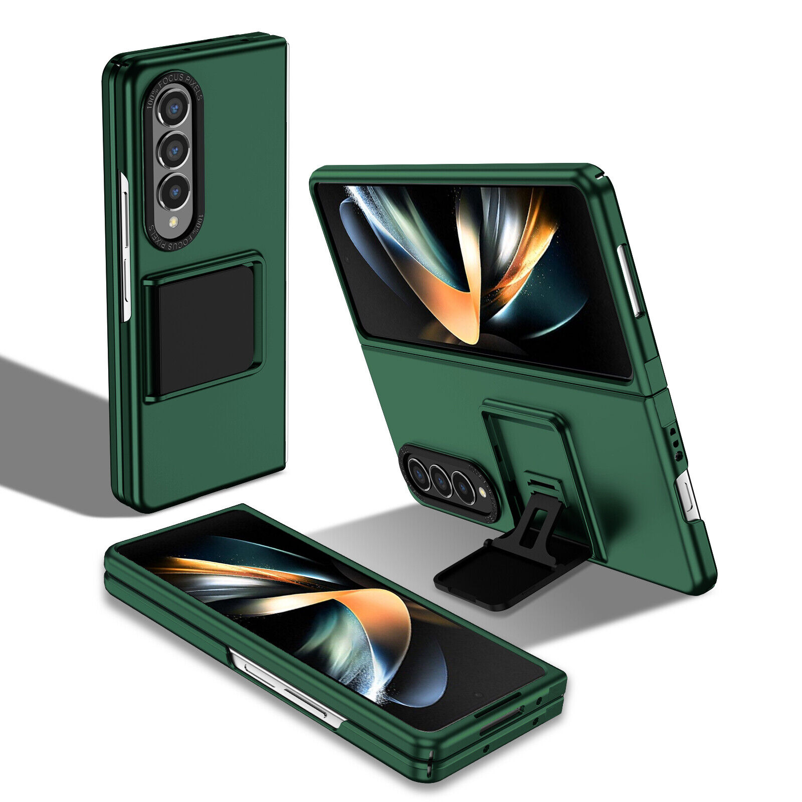 Samsung Galaxy Z Fold 4 Fold 3 5G Shockproof Case Slim Fold Stand Hard Cover Grean