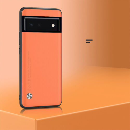 Google Pixel 6 Pro 6A 6 Simplicity Back Shell Case Ultra PU Leather Cover Orange