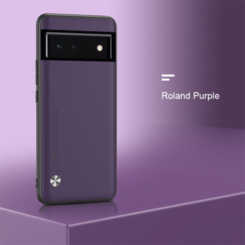 Google Pixel 6 Pro 6A 6 Simplicity Back Shell Case Ultra PU Leather Cover Purple