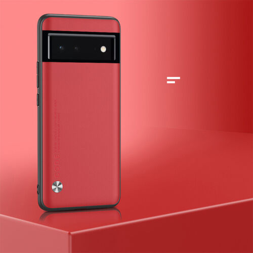 Google Pixel 6 Pro 6A 6 Simplicity Back Shell Case Ultra PU Leather Cover Red