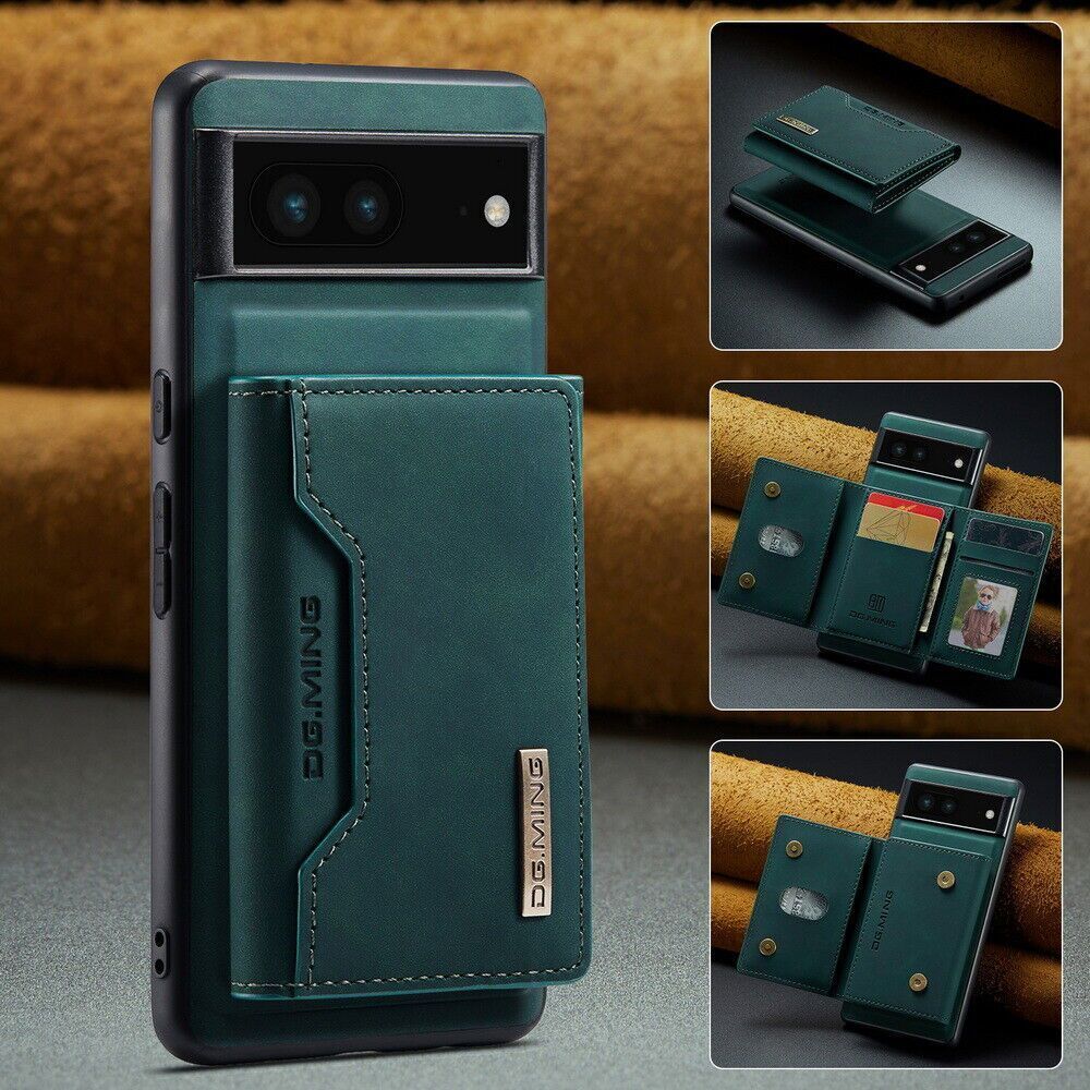 Leather Wallet Flip Card Case Cover For Google Pixel 6A 6 Pro 6 Green