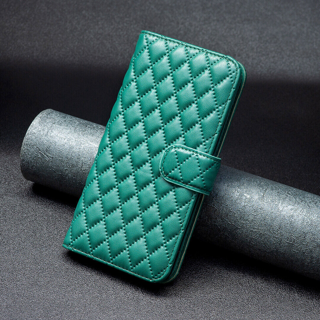 Flip Wallet Case For Moto G13 Leather back Cover Green
